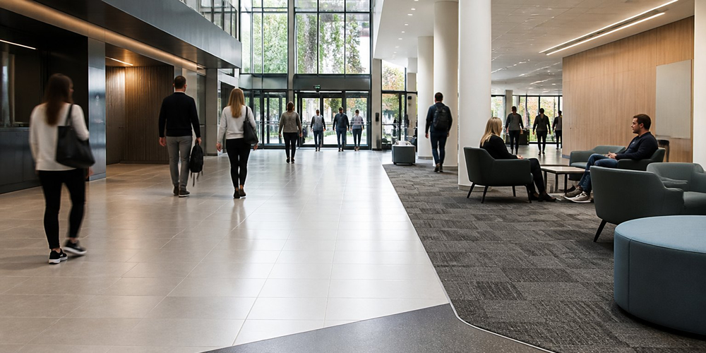 durable flooring in area of high footfall